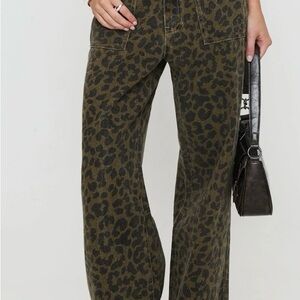 Princess Polly Tan and Black Patterned Pants